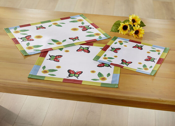 Kleurrijke tafel- en kamerdecoratie WIT-BONTE