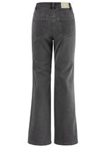 Jeans met decoratieve stiksels in etnische stijl GRIJS