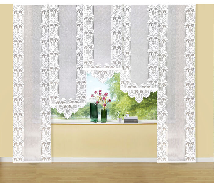 Prachtig schuifgordijn met een rechte afwerking 