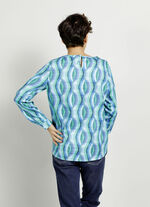 Slip-on blouse met een harmonieus kleurenspel 
