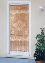 Deurgordijn van echte houten parels 