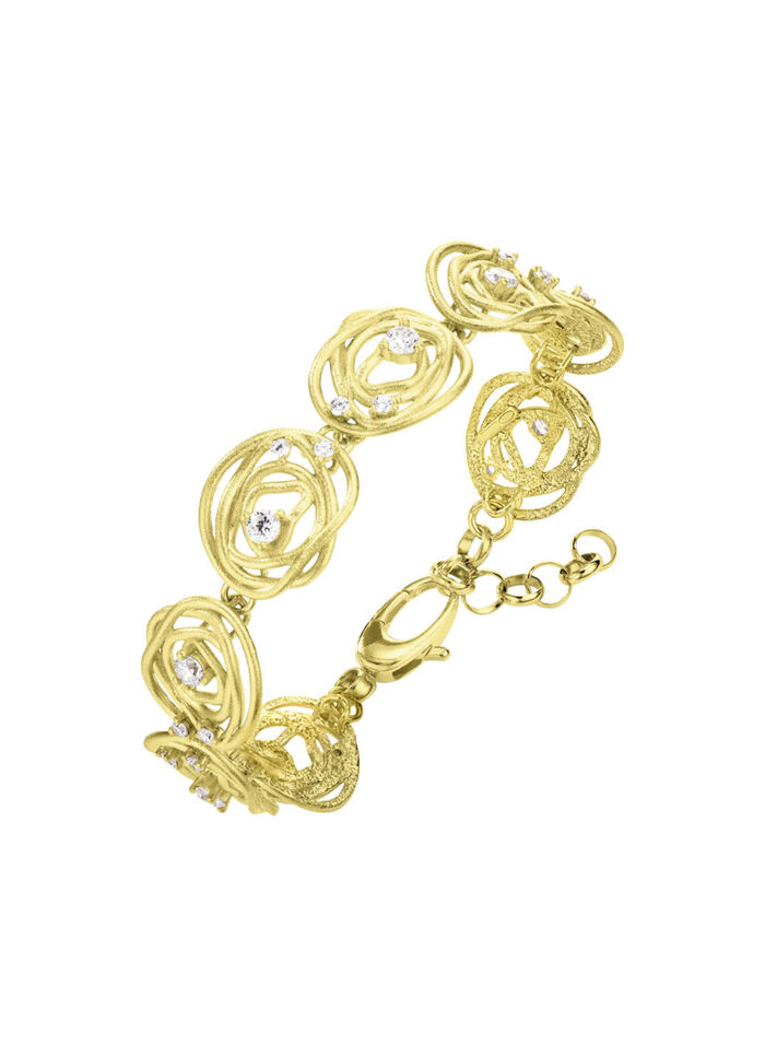 Matte armband met zirkonia 