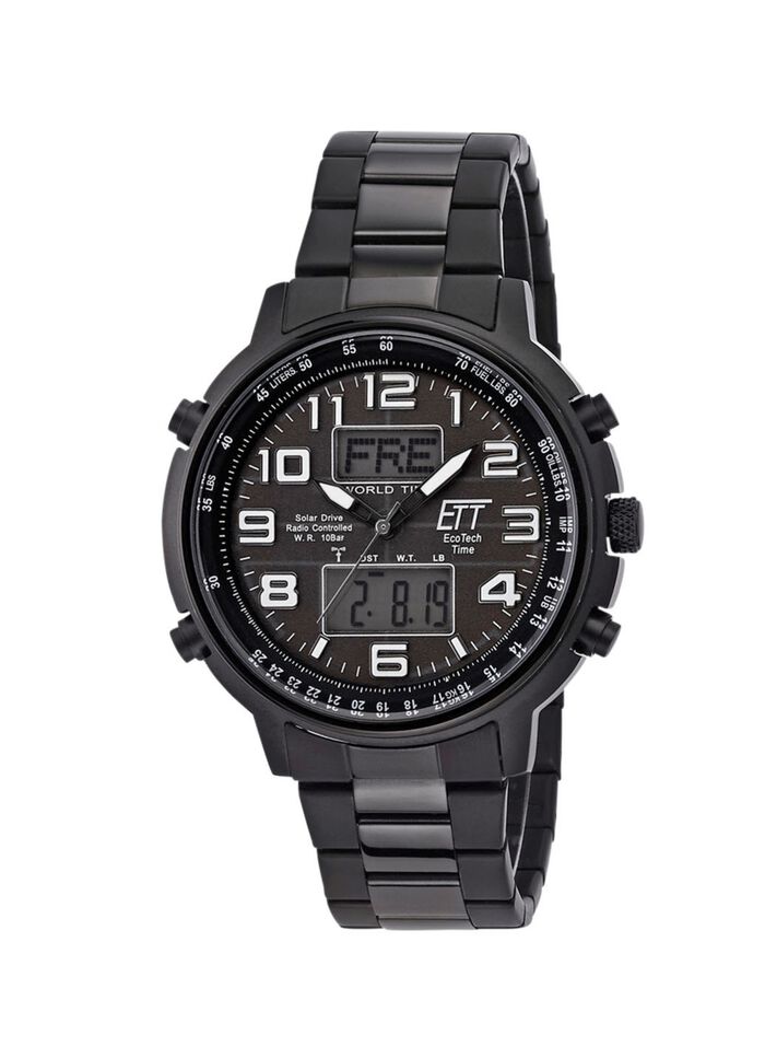 Radiogestuurd herenhorloge op zonne-energie 