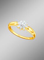 Damesring met briljant en diamanten 