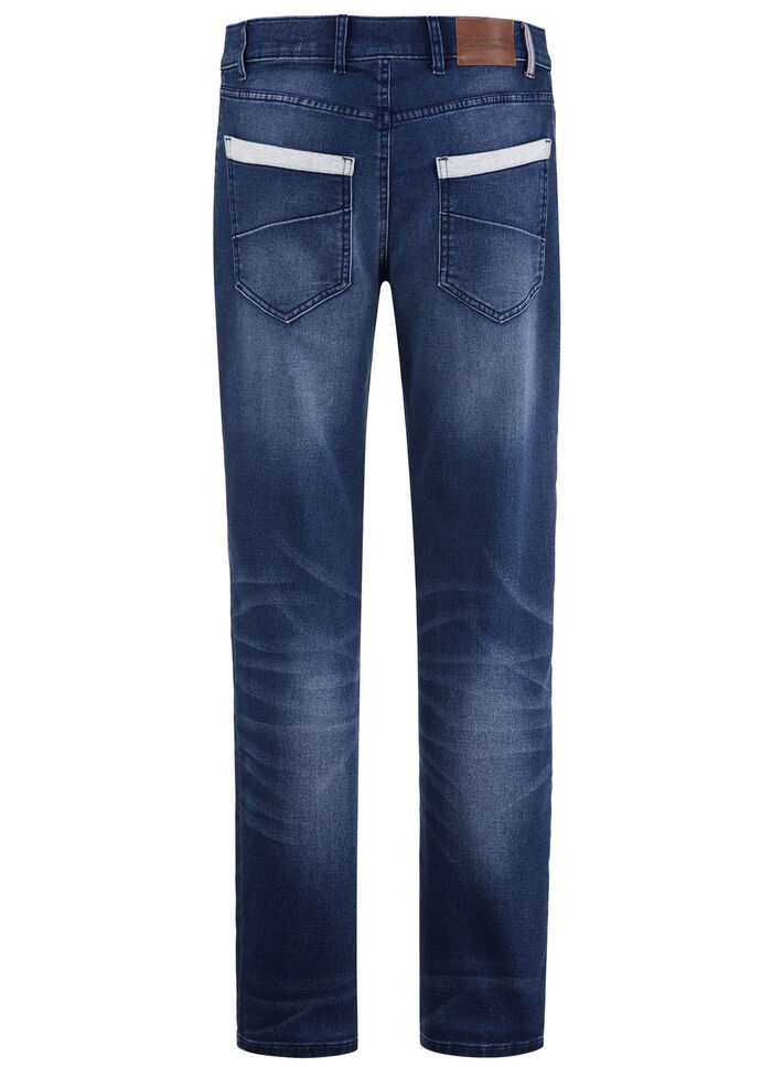 Jogger denim jeans van "Francesco Botti" in 2 kleuren DONKERE JEANS