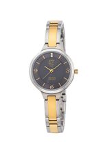 ETT solar dameshorloge met titanium bandkast 