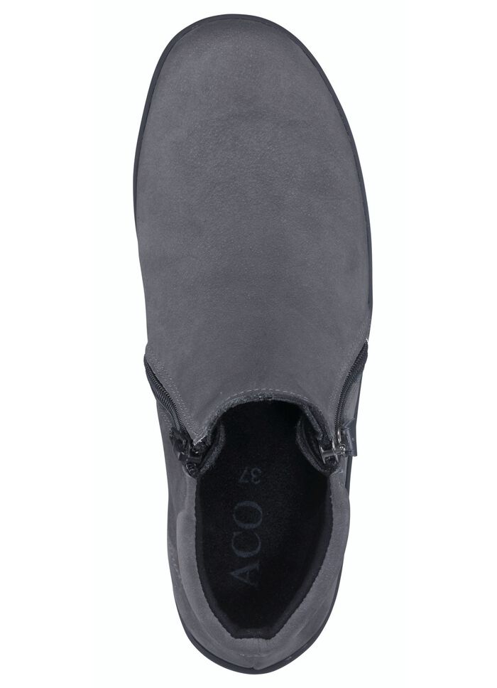 ELENA EDEN laarsje gemaakt van nubuckleer GRIJS