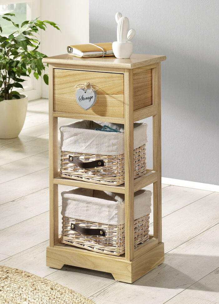 Massief houten ladekast NATUREL