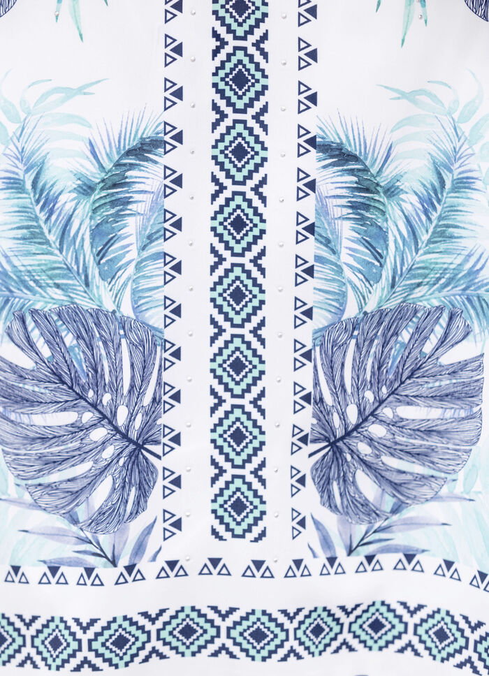 Shirt met zilverkleurige sierplaten 