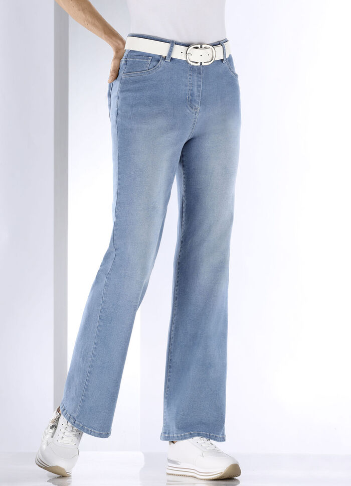 Jeans in het nieuwste vingerafdrukdesign LICHTBLAUW