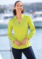 Poloshirt met korte knoopsluiting in 2 kleuren 