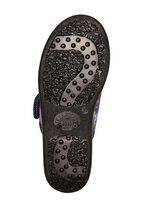 Tweepack klassieke damespantoffels, breedte H, met klittenbandsluiting 1 X BLAUW, 1 X ROOD