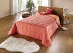 Sprei met geruite quilting en lintbinding AARDE