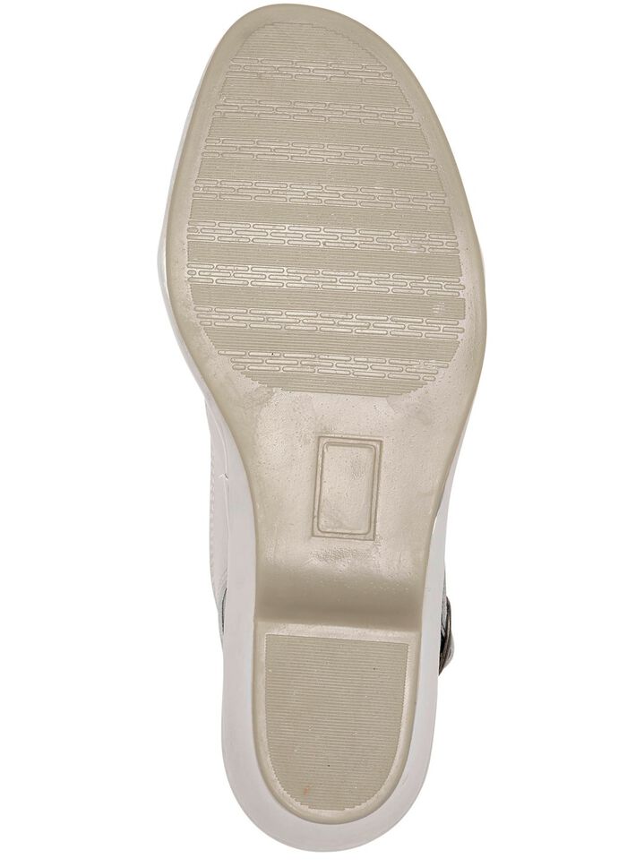 ELENA EDEN, elegante damessandalen, breedte G, gemaakt van leer PARELWIT