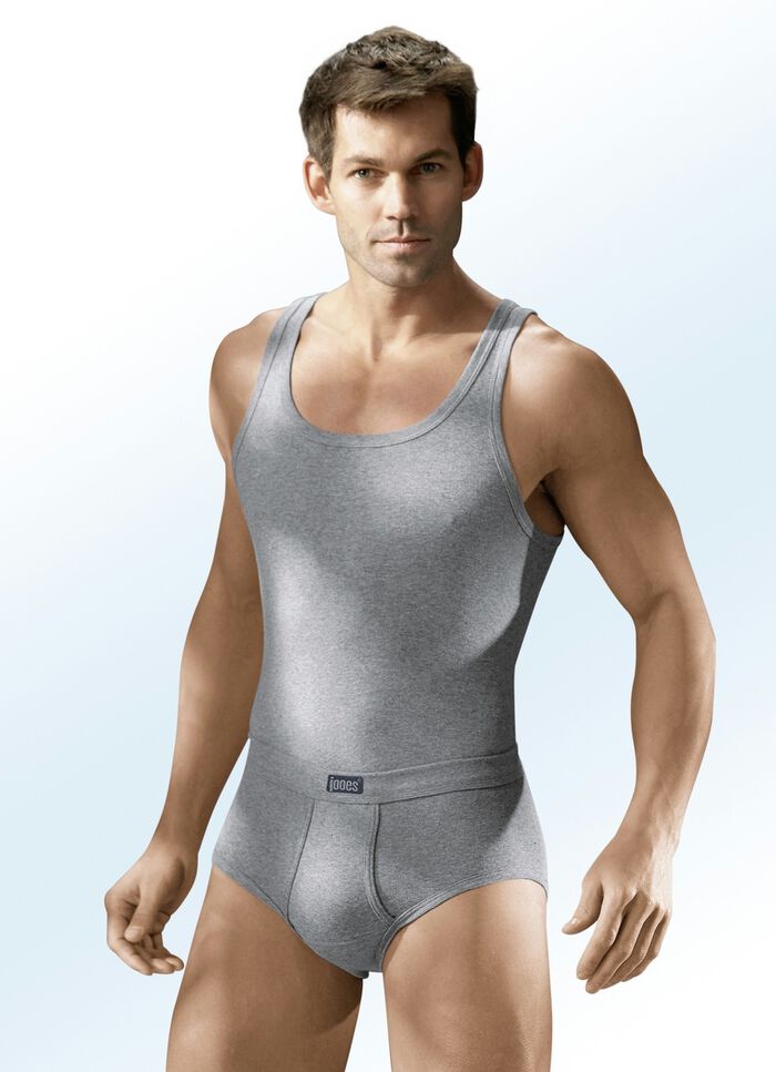 Vier-pack sportjacks in fijne rib, effen gekleurd 