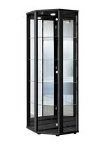 Hoekvitrine met LED-verlichting ZWART