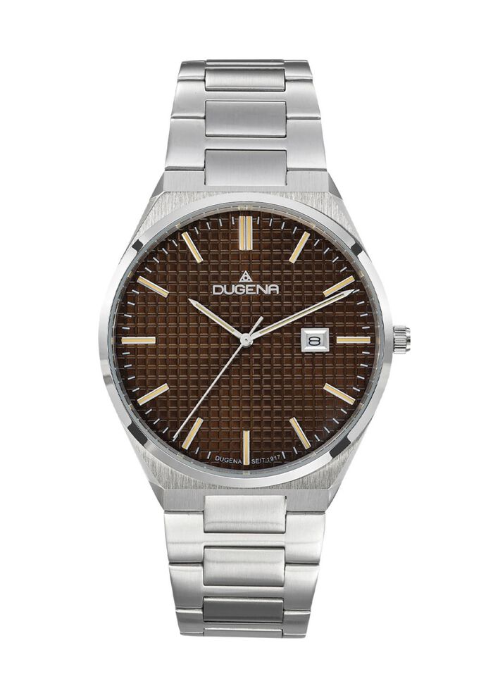 Dugena quartz herenhorloge met roestvrijstalen bandkast 