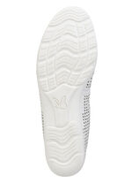 Caprice, zomerse damesballerina's, breedte G, met elastische band WIT