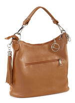 Laurina kalfslederen tas met reli&euml;fafwerking COGNAC