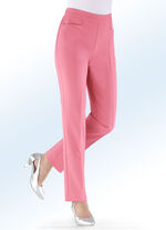 Broek met glinsterende kralen- en glittersteentjesversiering. LICHTGRIJS M.