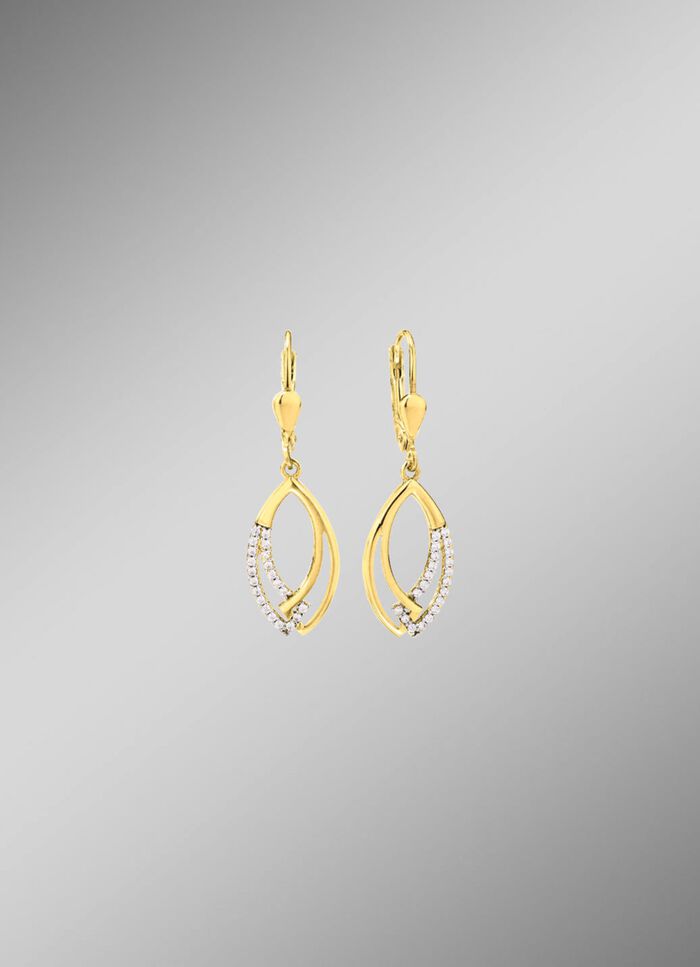 Interessante oorbellen met synthetische zirkonia 