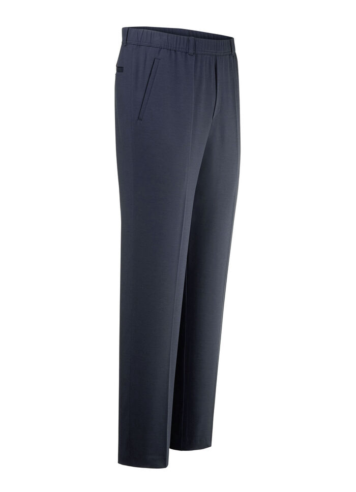 Superstretch slip-on broek “Klaus Models” in 4 kleuren MARINE GEMÊLEERD