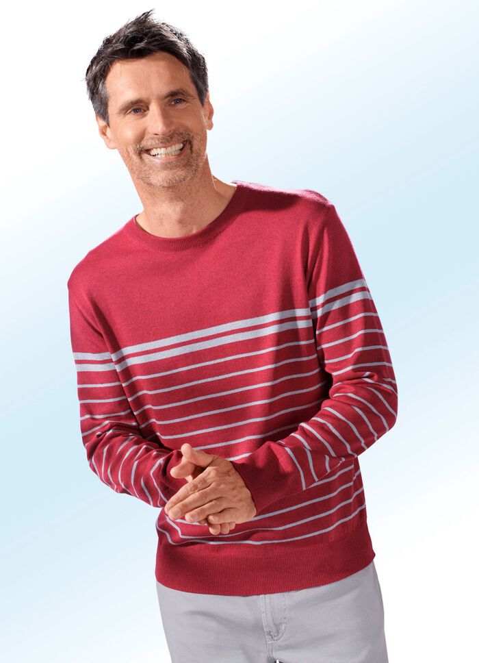 Trui met ronde hals in 3 kleuren 