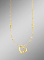 Harthanger met synth. zirkonia en ankerketting 