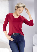 Makkelijk te combineren shirt in 3 kleuren ROOD