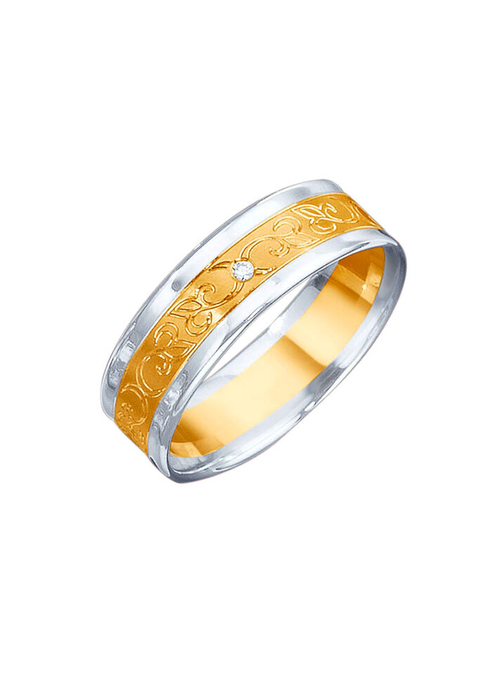 Tweekleurige trouwring 