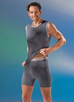 Pfeilring, driepack spiershirts gemaakt van fijne rib, grafiet 