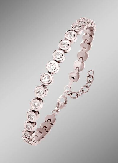 Titanium armband met synthetische zirkonia 