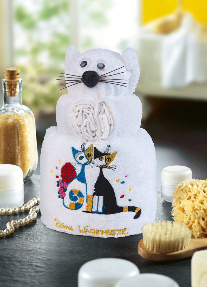 Badstof kat met motief van de kunstenaar Rosina Wachtmeister 