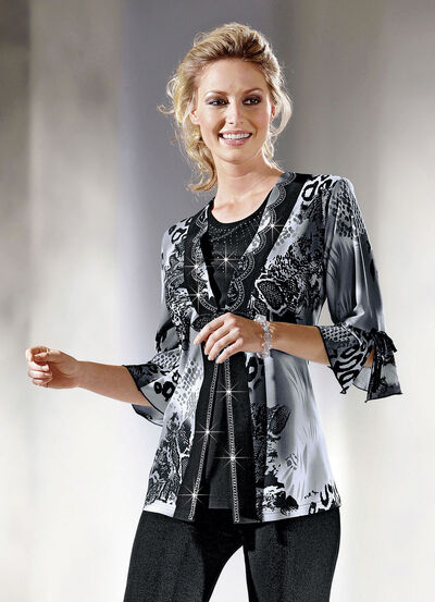 Zeer modieuze tuniek in een 2-in-1 look 