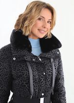 Korte jas met stretchriem 