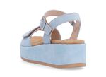 Sandaal gemaakt van fluwelen su&egrave;de LICHTBLAUW