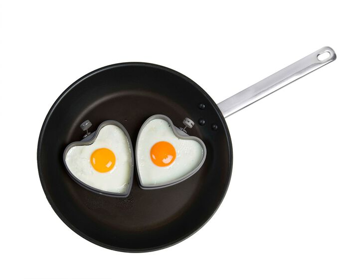 Hittebestendige siliconen eiervormset, 2-delig GRIJS