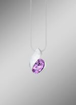 Moderne hanger met echte amethist 