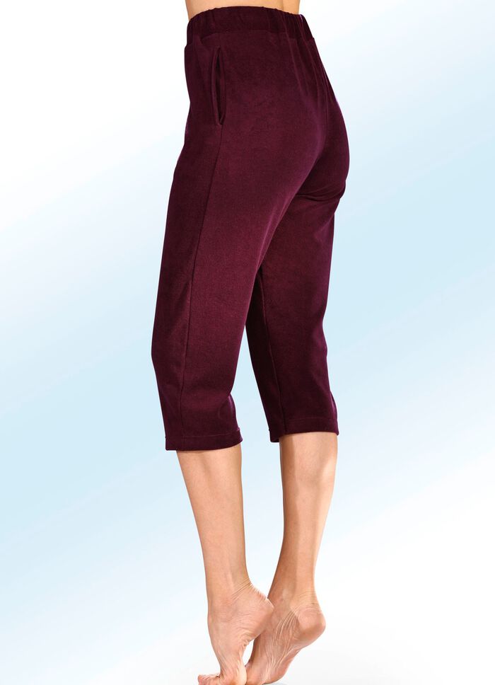 Set van twee slaap- en vrijetijdsbroeken van badstof-stretch 