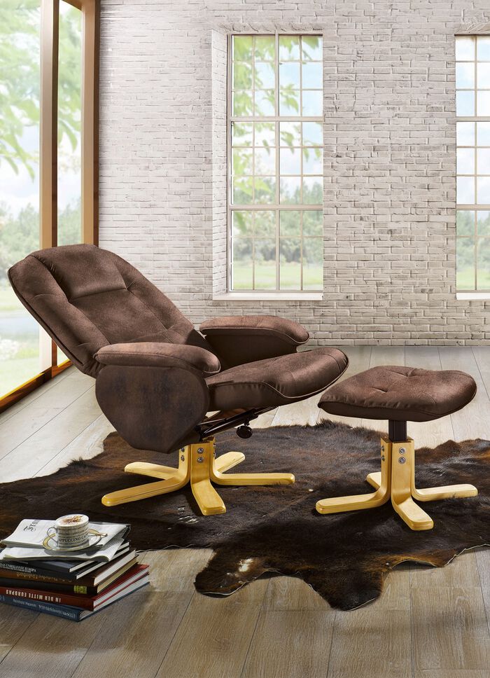 Relaxfauteuil met voetenbankje 