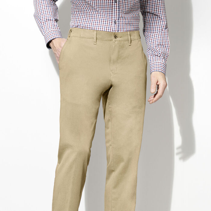 Broek van "Francesco Botti" met comfortabele tailleband in 3 kleuren BEIGE