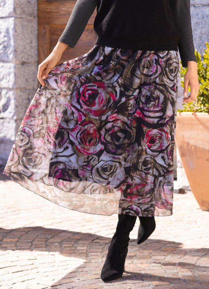 Rok met felgekleurde print 