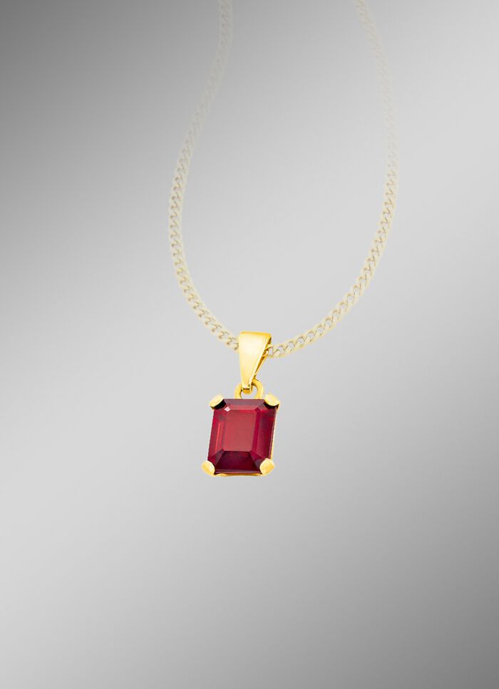 Tijdloze kettinghanger met echte granaat 