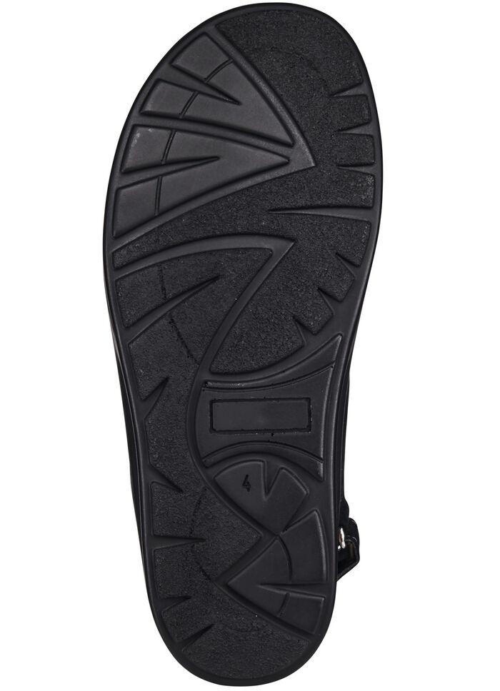 Waldläufer, comfortabele damessandalen, breedte H, met uitneembaar voetbed ZWART