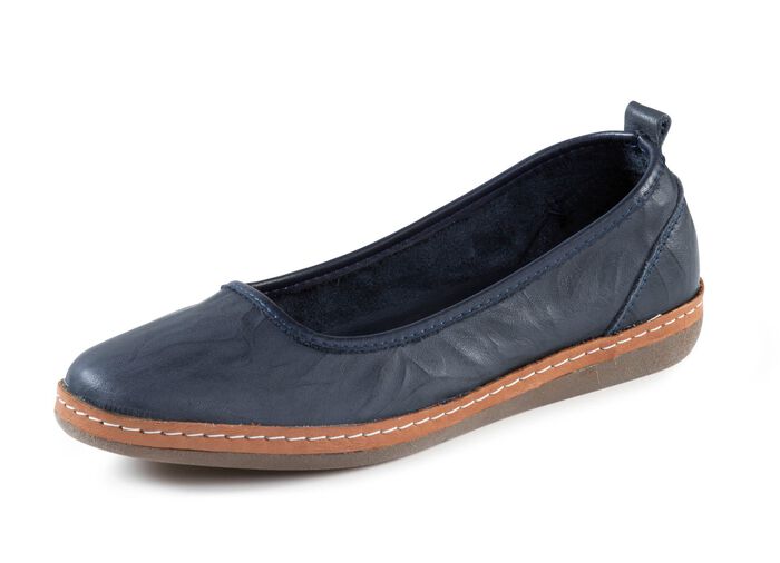 Andrea Conti, klassieke damespantoffels, met uitneembaar voetbed MARINE