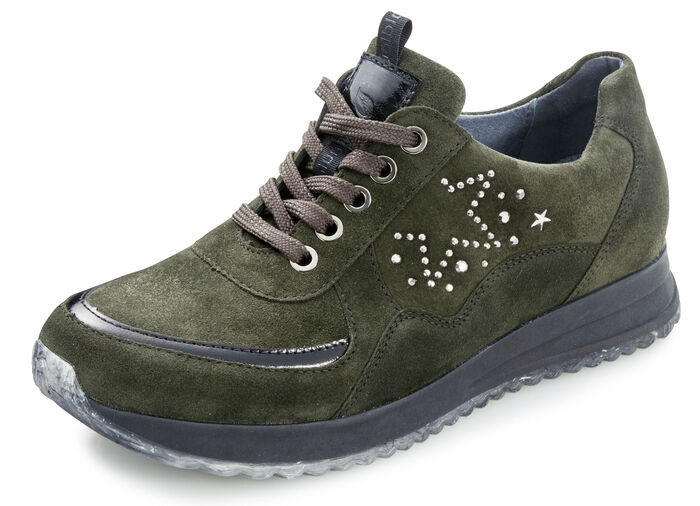 Waldläufer veterschoen met trendy klinknageldecoratie KAKI