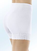 Verpakking met drie slips met vervangbaar elastiek WIT