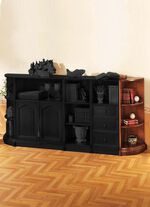 Gedeeltelijk massieve meubelserie met echt houtfineer 