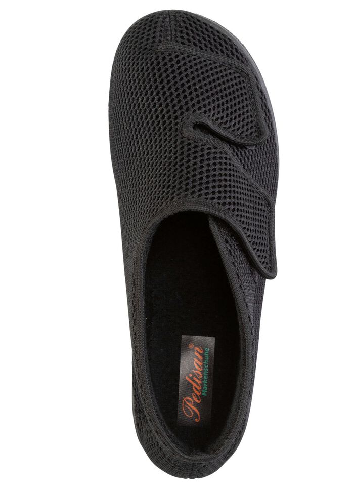 Klittenbandschoen van elastisch textielmateriaal ZWART