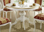 Ronde eettafel met verlengstuk WIT